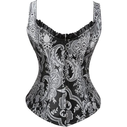 Women Shoulder Straps Overbust Corset Top Gothic Clothes Steampunk Exotic Sexy Lingerie Waist Trainer Body Shaper Corselet