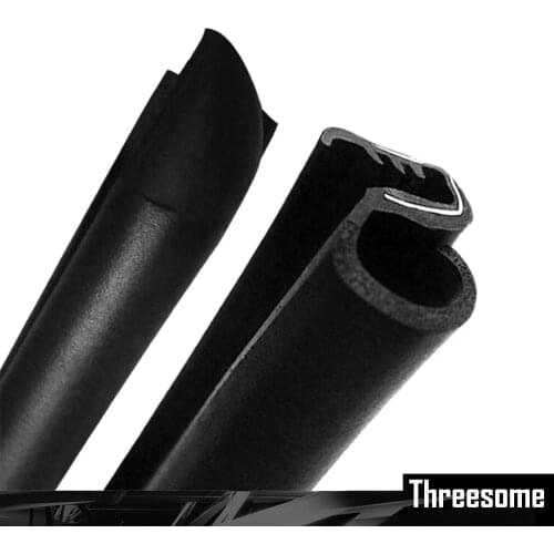 SRXTZM Car Sound Insulation Rubber Sealing Strip For B Pillar Noise Windproof Door Seal Strip Car Styling Front Rear Door Edge