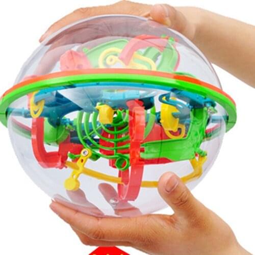 100 Levels 3D Magic Maze Ball Intellect Ball Puzzle Game Brain Teaser Orbit Game Childrens Educational Toys Chtistmas Gift