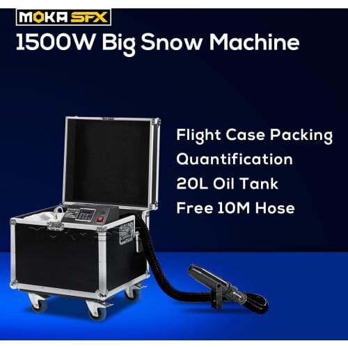 1500w Super Snow Machine Big Stage Dmx Party Snow Fx Lcd Display Snowflake Machine Snow Maker for Big Party Wedding Christmas