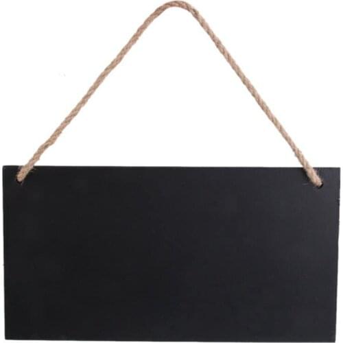 26X14CM Wooden Message Board with Twine Small Blackboard Suitable for Office or Home