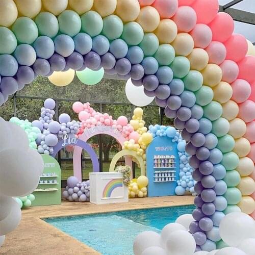 30pcs 5inch Macarons Color Small Size Pastel Candy Balloons Latex Round Balloon Birthday Decoration Wedding Baby Shower Supplies