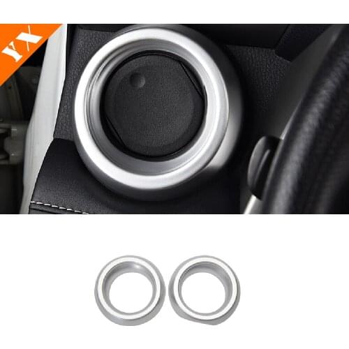 For Toyota RAV4 2016 2017 2018 Accessories Silver Car Left Right air conditioner outlet AC vent Sticker cover interior product