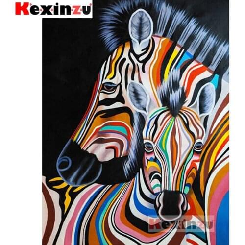 New 5D DIY Full Square/Round Drill Diamond Painting "Color zebra" 3d Diamond Embroidery Cross Stitch Decor Gift K6678