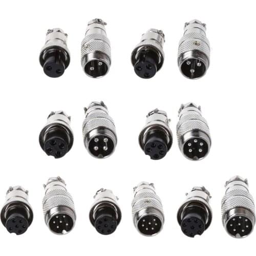 Gx16 Butting Aviation Male Connector Female Plug 2/3/4/5/6/7/8 Pin