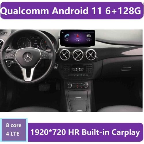 Qualcomm Android 10 Car Command System Screen Stereo Display For Mercedes Benz 4G LTE Wifi BT Player B CLass w246 2011-2018