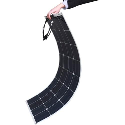 More durable semi-flexible solar panels,PET100w semi-flexible solar panelsolar cell for 12V battery charg 100w 200w 300w 400w