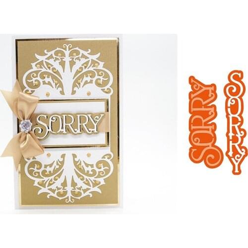 Insert Sorry Frame 2019 Metal Cutting Dies Stencils for DIY Scrapbooking Photo Album Decorative Embossing Paper Cards Crafts Die