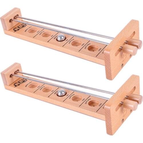 Wooden Steel Ball Stick Board Puzzle Luban Lock Brain Teaser Game Adult Kids Toy