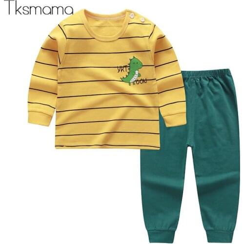 Baby Wears For Newborns Striped Dinasuar Long Sleeve Clothing Autumn Winter Toddler Clothes For Infant Baby Costume Outfit