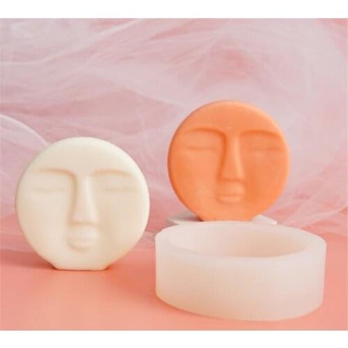 Candle Mould Abstract Face Hand Made Face Mold Silicone Aromatherapy Plaster