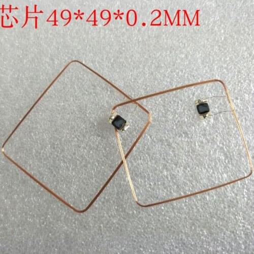 13.56MHz HF IC welding coil and COB domestic Fudan F08 chip RFID 49*49*0.3mm 14443A