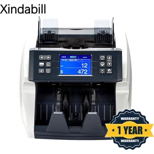 Cash Register Intelligent Bill Counter With Image Sensor Multi Currency Value Fake Money Detector Billetes Falsos Luz Uv Machine