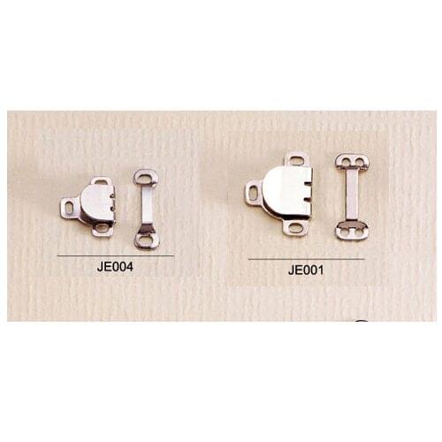 Wholesale 100sets/lot 2 parts 8013A trousers skirts hooks and eyes metal brass two sizes nickle color free shipping HE-003