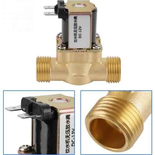 Brass NC Normally Electric Solenoid Valve 12V BSPP G12 2 Way Pressure Regulating Valve