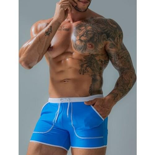 2021 summer Men Swimming Trunks Sexy Gay Swimwear Board Surf Beach Shorts Bathing Suit Swimsuit Men Swim Shorts Maillot De Bain