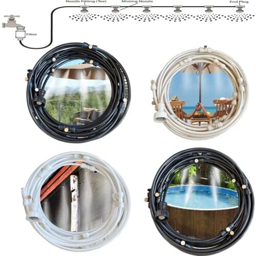 Fogger Water Spray Kits Waterring Irrigation Garden Nebulizer Outdoor Misting System Water Mist Greenhouse Garden