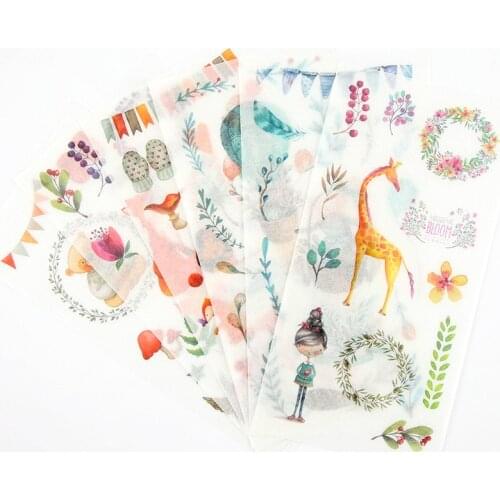 6 pcs/pack Twilight Spirit Animal Decorative Stickers Adhesive Stickers DIY Decoration Diary Stationery Stickers Children Gift