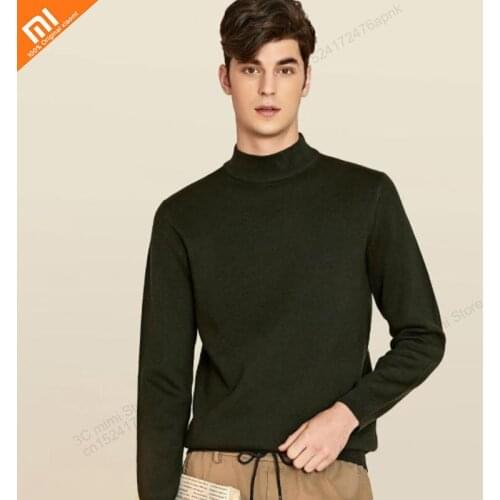 Youpin autumn and winter new mens sweater hair casual loose half-neck sweater can be machine-washed bottoming sweater smart