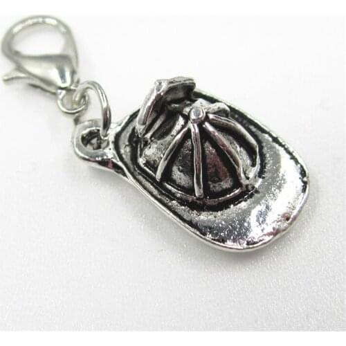 2018 New 20pcs/lot Cap Dangle Charms Hanging Lobster Clasp Charm DIY Jewelry Accessories Necklace Pendant