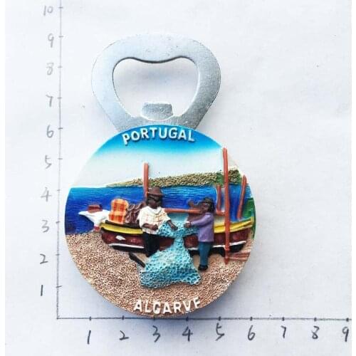 BABELEMI Resin Algarve Portugal Fridge Magnet Tourist Travel Souvenir Handmade Craft Bottle Opener for Kitchen