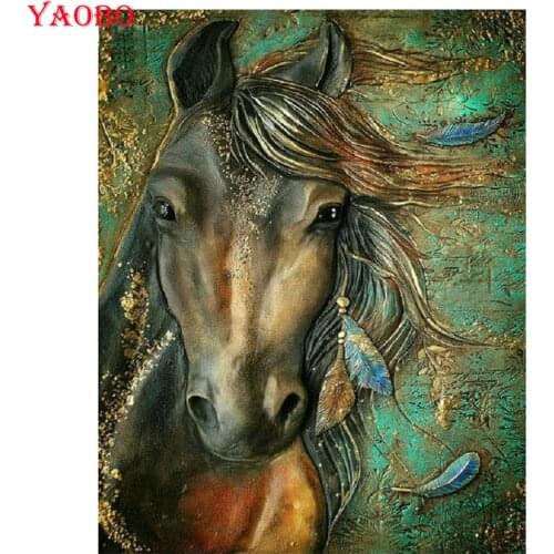 Full Square Diamond Embroidery Horse,5D,diy Diamond Painting round,3d Cross Stitch,Mosaic picture Diamond mazayka,home decor