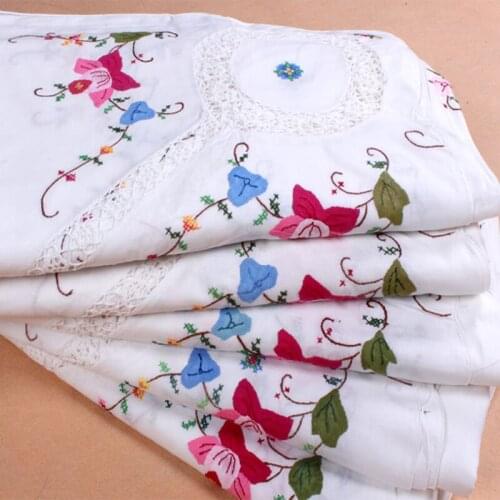 Hot cotton handmade cross stitch tablecloth Place Mat Pad Cloth Pot Cup Holder Pan Coaster Christmas Wedding Dining Tea Doily