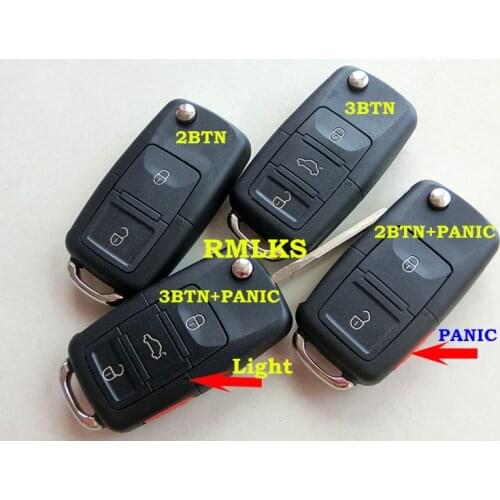 RMLKS New Remote Folding Shell Fit For VW Passat B5 Beetle For Polo Flip RemoteKey Fob Uncut HU66 Blade