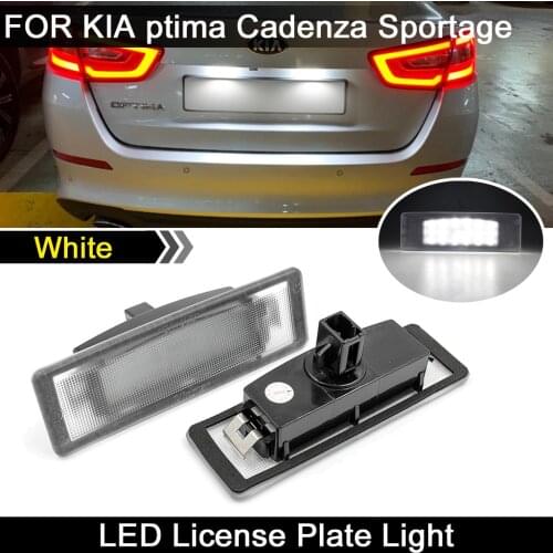 For Kia Optima Cadenza Sportage K2 K3 K5 Car Rear white LED license plate light number plate lamp