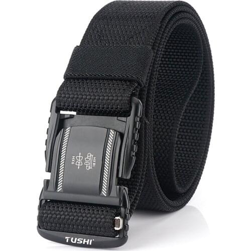 Outdoor leisure multifunctional tooling training military fans magnetic buckle automatic quick release tactical belt male canvas