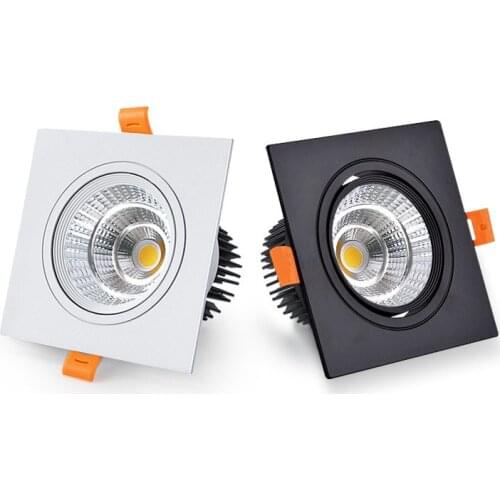 Dimmable Spotlight Ceiling Lamp Recessed LED COB Downlight Ac 220V Single Double Square Led Spot Light 7w 9w 12w Bedroom Room