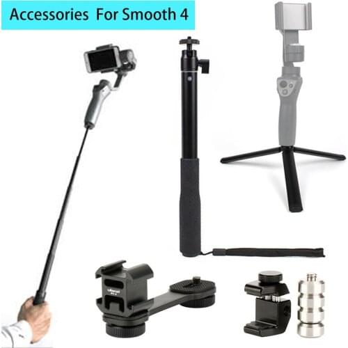 Tripod Stabilizer Universal Gimbal Count 3 Cold Shoe Mount Extension Stick Rod pole for OSMO mobile 2 Zhiyun Smooth 4 Handhel