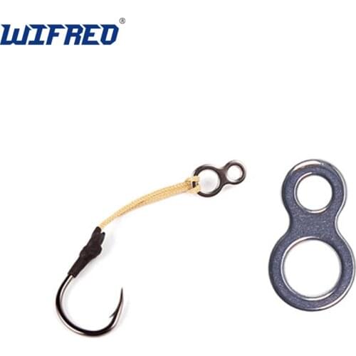 Wifreo 100pcs/bag Saltwater Fishing Tackle 8 Shape Stainless Steel Ring Assist Hook Connect Rings Saltwater Fishing Accessory