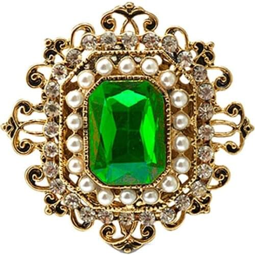Vintage Victorian Crystal Brooch Pin Lady Accessory Gift 3 Colors