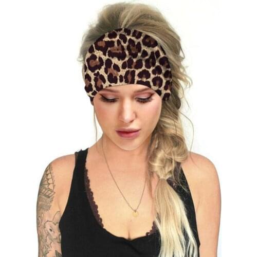 Women Headpiece Stretch 2020 Turban Hair Accessories Hair Bands Headwrap Run Bandage Print Headwear Headbands Wide N0O0