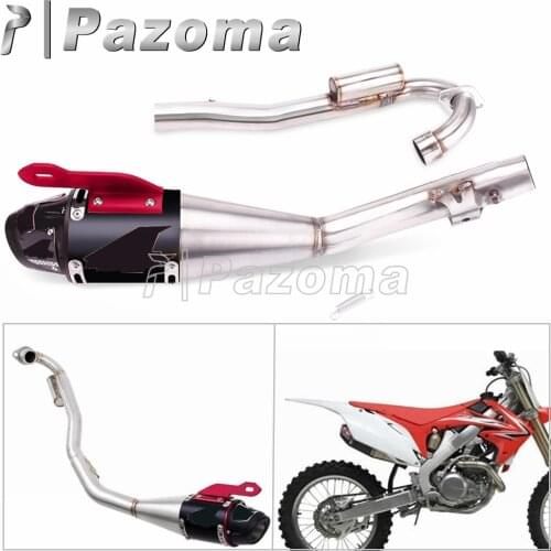 1Set Complete Pit Bike Motorcycle Exhaust Muffler System for Honda CRF 230F 2008-2020 Off-Road Enduro Motocross Exhaust Systems