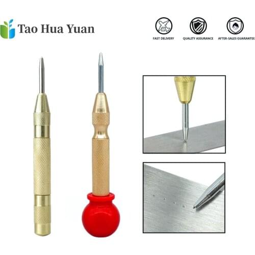 Tao Hua Yuan 1pcs 130mm Automatic Center Punch Drill Bit Spring Loaded for Marking Starting Hole Center Pin Punch Drill Bit AAAA