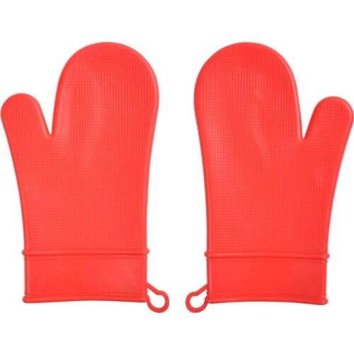 1 PCS Silicone Oven Insulated Mitts Kitchen Microwave Oven Silicone Baking Gloves Kitchen Tool D823