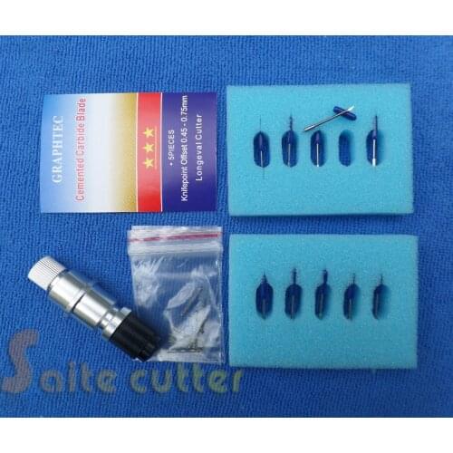 1pc Graphtec CB09 Silhouette Cameo Craftrobo Vinyl Printer Plotter Cutter Cut Blade Holder + 10pcs 60 degree silhouet blades