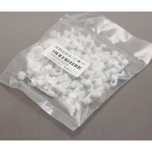100pcs) 5MM Flat Nail Clip White Square Wall Hanging Screw Clips