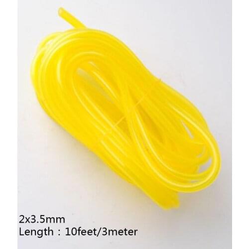 3 Meter Yellow Petrol Fuel Gas Line Pipe Hose Tube For Trimmer Chainsaw Blower Tools