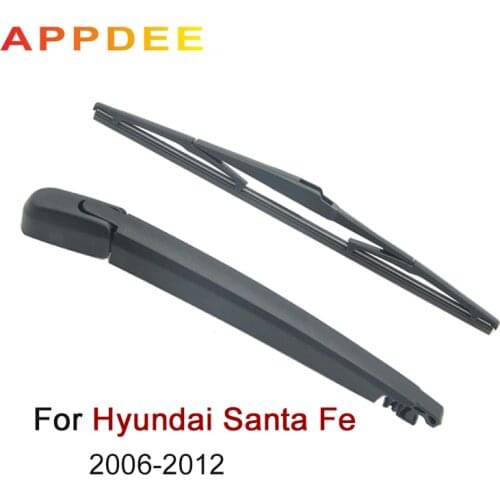 APPDEE Wiper 14" Rear Wiper Blade & Arm Set Kit For Hyundai Santa Fe 2006 2007 2008-2012 CM Windshield Windscreen Rear Window