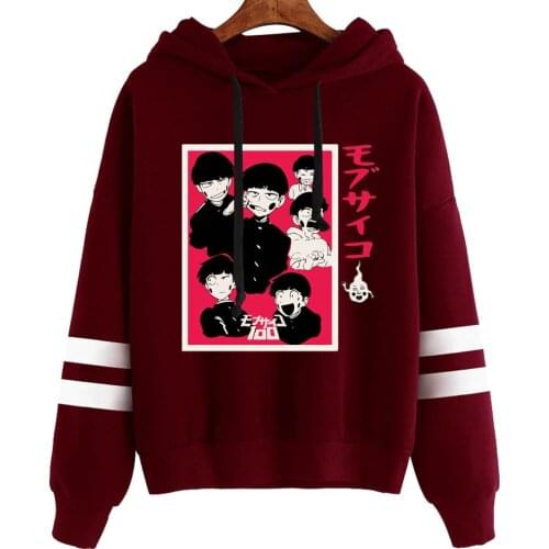 Women Hoodies Mob Psycho 100 Women Pullovers Hoodies Sweatshirts Print Anime Hoody Streetwear Tops