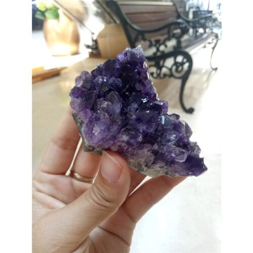 Hot sale! 1pcs natural amethyst quartz crystal cluster Uruguay reiki healing purple crystal help with meditation