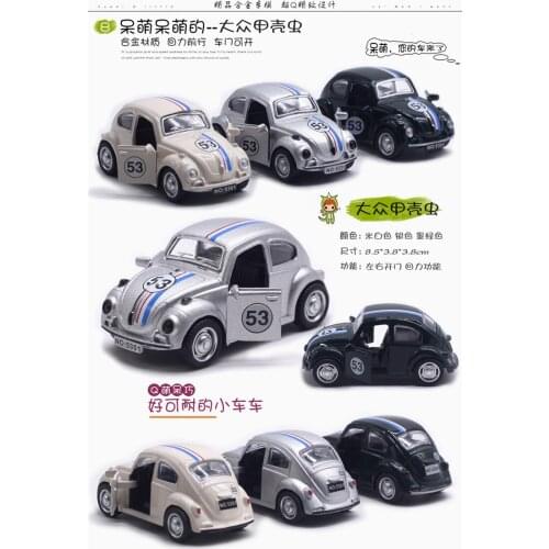 Alloy Volkswagen Beetle Simulation Model Open The Door Boutique Car Mold Cake Ornaments Display Boys Like Exquisite Workmansh