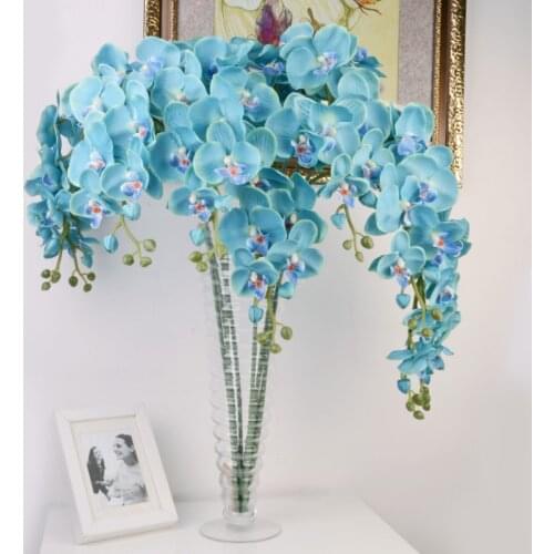 1 Artificial Butterfly Orchid Silk Home Floral Decoration Table Set Wedding Photography Holding Flowers Fake Flower Bunch