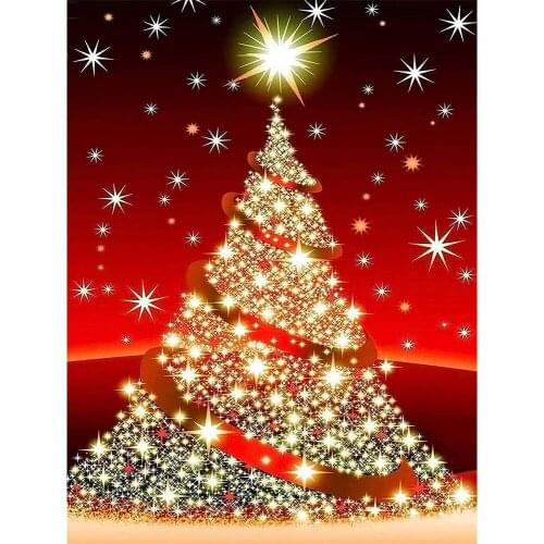 Christmas Tree Pre-Printed 11CT Cross-Stitch Kit Embroidery Sewing Handicraft Handiwork Painting Promotions Floss Christmas Gift