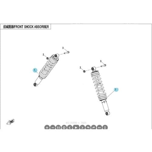 1 SETS SHOCK ABSORBER WITH AIR BAG SUIT FOR CFMOTO CF800-2/CFX8 OR kingquad 750 ATV