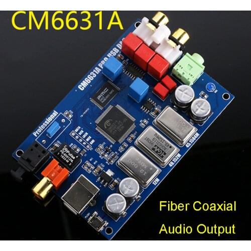 CM6631A 6631 CM6631 DAC Digital Interface USB to I2S/SPDIF Coaxial Decoder Board 32/24Bit 192K Sound Card DAC H098