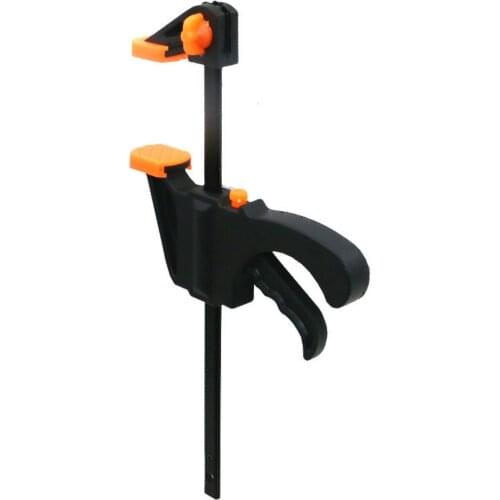 Carpenter One Handed Clamp Kit 195mm/7.8 Inch Ratchet F Clamp, Suitable for Woodworking and DIY Wooden Projects, Quick Clamp